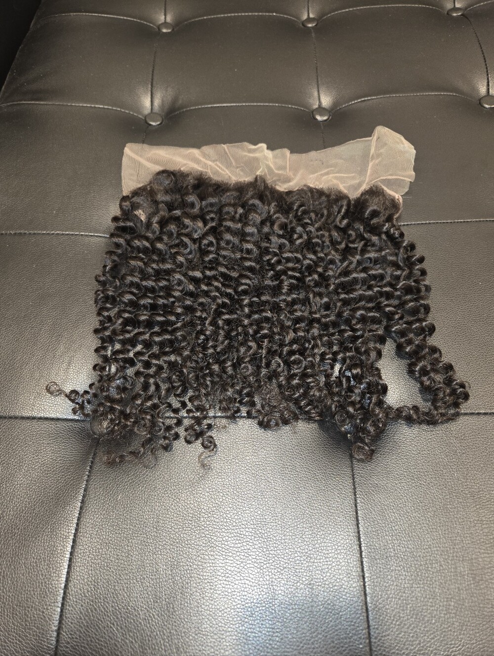 20" Raw Virgin Burmese  Curly 13x4 Lace Frontal Closure